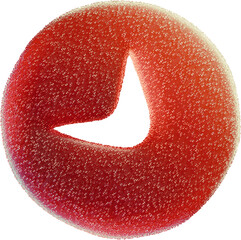 Aufkleber - 3d rendered Clock icon made of sweet candies covered with sugar