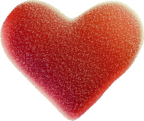 Aufkleber - 3d rendered Heart icon made of sweet candies covered with sugar