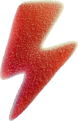 Aufkleber - 3d rendered Lightningicon made of sweet candies covered with sugar