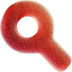 Aufkleber - 3d rendered Search icon made of sweet candies covered with sugar