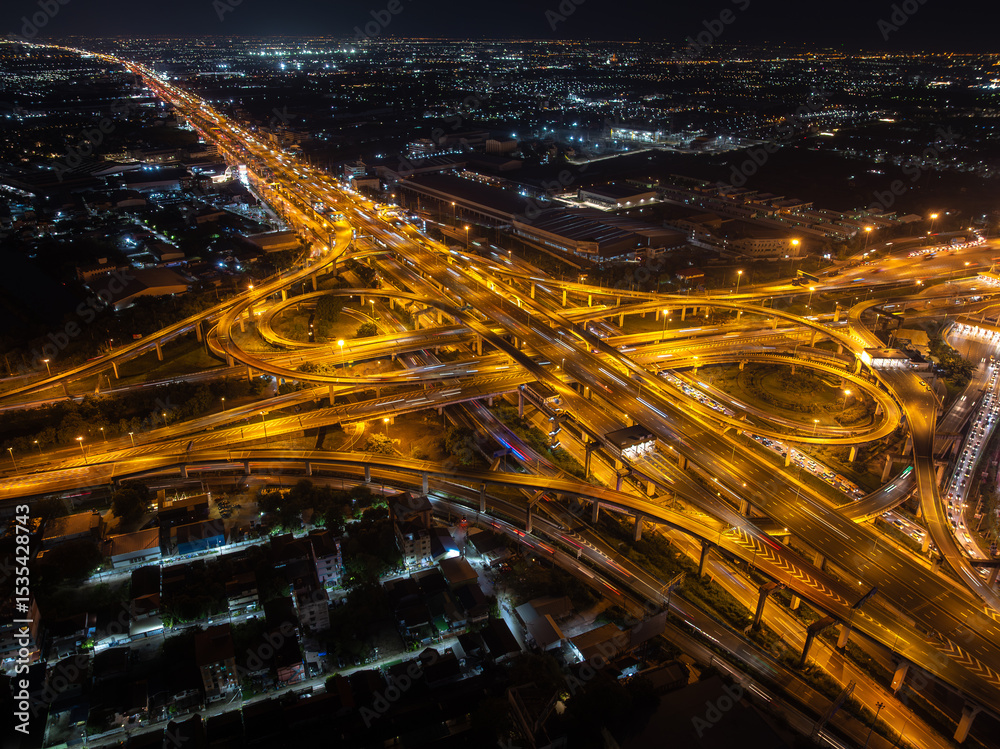Stock-Foto „Burapha Withi Expressway, Industrial Ring Road, Bangna ...