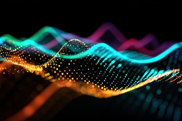 Poster - Abstract digital wave