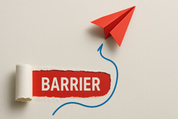 Poster - Overcoming challenges in business often requires innovation and strategy to navigate barriers that hinder progress effectively