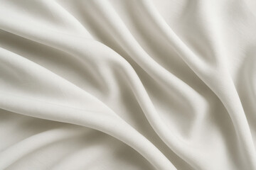 Poster - Fluid movement suggests innovation and growth as smooth flowing folds white fabric evoke a sense calm and sophistication