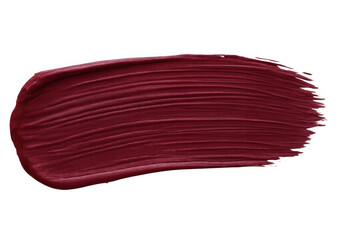 Leinwandbilder - Dark crimson paint smearing with bold brushstrokes, revealing textured artistic movement against translucent surface