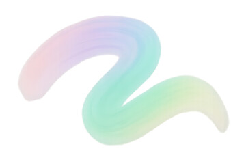 Poster - Smooth pastel color brush stroke forming a dynamic wavy shape, perfect for adding a touch of artistic flair to designs with its transparent background