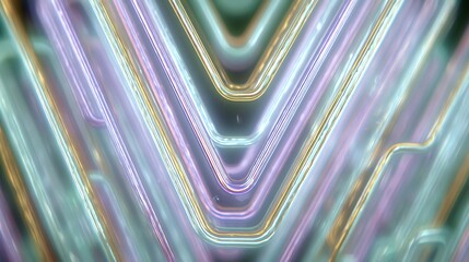 Poster - Abstract Geometric Background with Colorful Light Effects and Vibrant Lines in Smooth Flowing Patterns