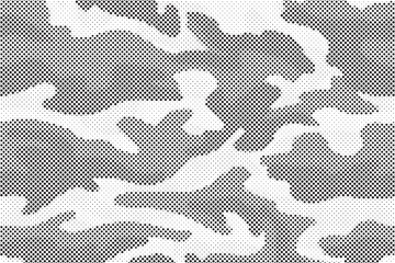 Poster - Abstract halftone background. Military camouflage effect dot seamless pattern texture. Dotted background as design element.