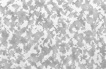 Aufkleber - Abstract halftone seamless camouflage pattern. Repeating digital dotted hexagonal camo military texture background. Abstract modern fabric textile ornament. Vector illustration.