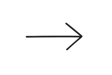 Poster - Black arrow pointing rightward on transparent backdrop, signaling directional guidance or progression steps