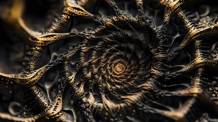 Poster - Intricate spiral design with detailed textures.