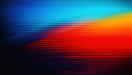 Aufkleber - vibrant horizontal glitch wave with gradient blue to red transition and pixel distortion effect for modern web design, tech branding, or digital art background

