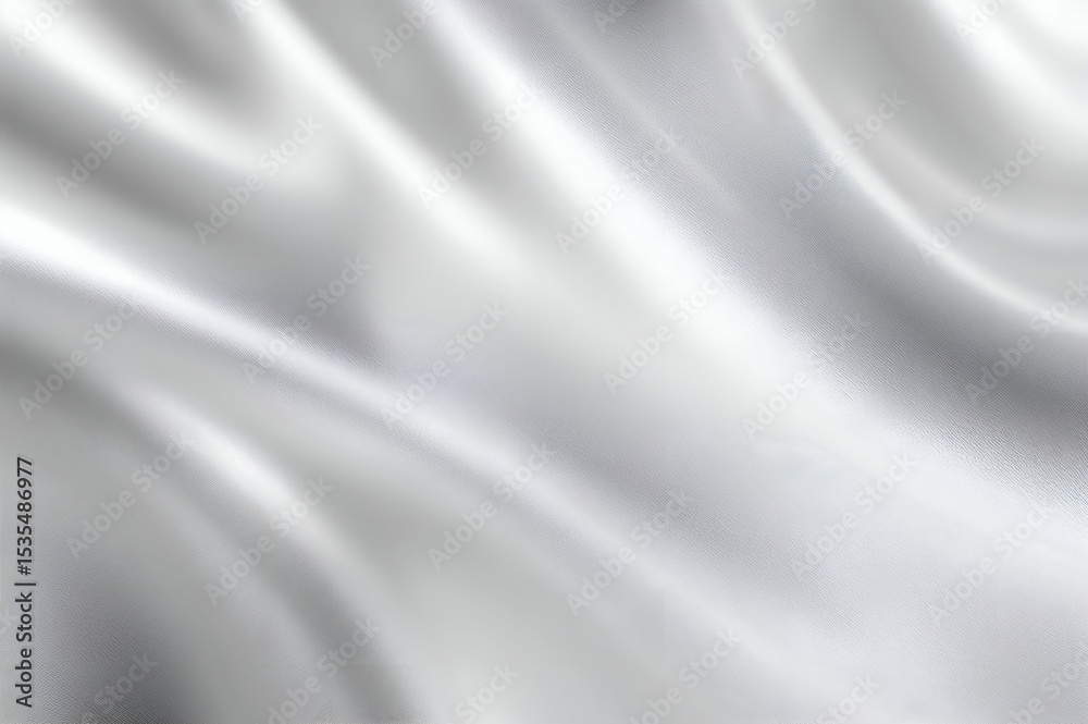 Elegant metallic silver waves with smooth reflections, creating a ...