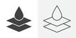 © Panini - Water repellent surface icon Line graphics illustration