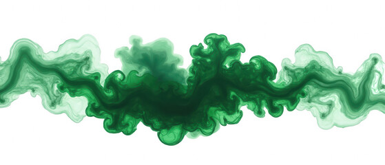 Poster - Fluid green abstract art with swirling patterns and textures creates mesmerizing visual effect. vibrant colors blend seamlessly, evoking sense