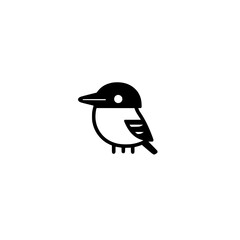 Poster - Vector bird icon in outline style 
