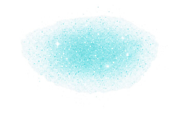 Poster - Sparkling light blue glitter forms an oval shape, adding a touch of magic to designs with its transparent background
