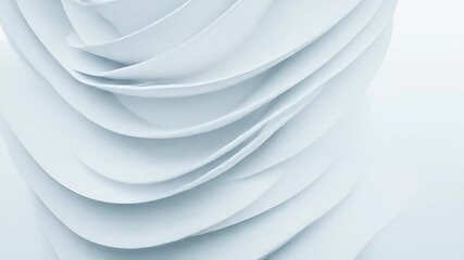 Poster - Modern White Abstract Background with Smooth Wave Curves and Elegant Clean Design