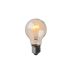 Poster - glowing light bulb with vintage design, showcasing its filament and glass structure, perfect for adding warmth to any space