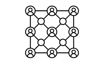 Poster - Network diagram depicting connections between individuals in a structured format with multiple nodes