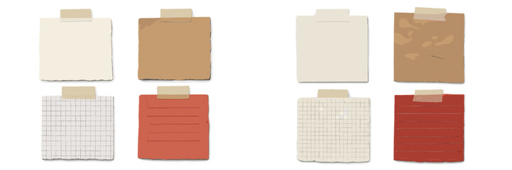 Poster - Decorative craft papers arranged on a surface for creative projects and organizational purposes