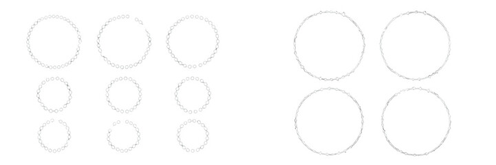 Poster - Multiple circular designs displayed on a clean background showcasing different sizes and styles of circular shapes