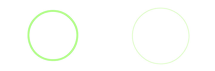 Poster - Colorful circular outlines in a minimalist design amidst a plain white background