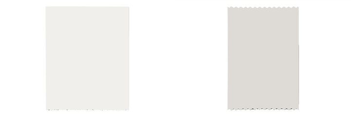Aufkleber - Blank white paper and gray paper with decorative edge on a neutral background for creative projects or stationery design