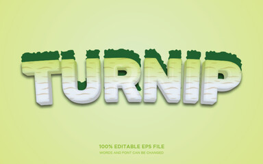 Poster - Turnip 3D editable text style effect	

