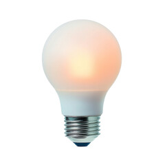 Poster - glowing LED light bulb with soft orange hue, perfect for creating warm ambiance in any space. This energy efficient bulb is ideal for home or office lighting