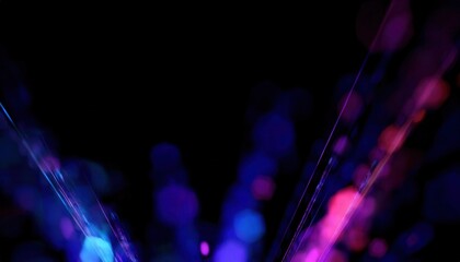 Aufkleber - vibrant neon bokeh with purple and blue streaks, ideal for web design, print media, and branding ambiance