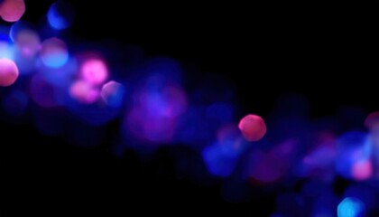 Aufkleber - vibrant neon bokeh with purple and blue streaks, ideal for web design, print media, and branding ambiance