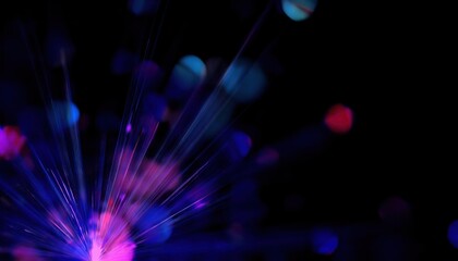 Aufkleber - vibrant neon bokeh with purple and blue streaks, ideal for web design, print media, and branding ambiance