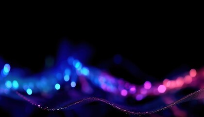Aufkleber - vibrant neon bokeh with purple and blue streaks, ideal for web design, print media, and branding ambiance