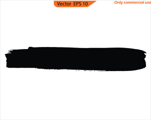 Wall Mural - Black Grunge Brush Strokes and Ink Paint Set – Dirty Artistic Banners, Splatter Lines, and Paint Strokes on Transparent Background, EPS 10

