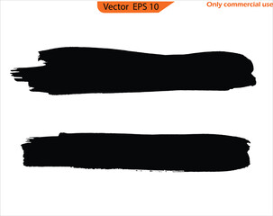 Wall Mural - Black Ink Line and Grunge Brush Stroke Set – Hand-Drawn Ink Paint Strokes for Posters, Ads, and Graphic Design Projects