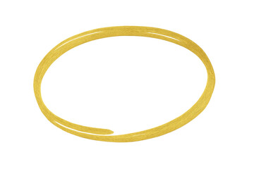Poster - Golden brushstrokes forming oval frame, transparent backdrop highlighting elegant artistic composition