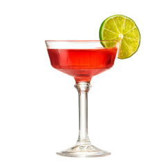 Poster - vibrant cocktail in classic glass, garnished with lime slice, evokes refreshing and festive atmosphere. Perfect for celebrations or casual gatherings