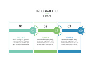 Poster - Business infographic template timeline with 3 element for presentation. Workflow, marketing, planning, timeline and annual report. Vector illustration.
