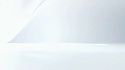 Poster - Elegant Abstract White Minimalist Background with Smooth Shapes and Curves Mockup
