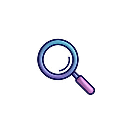 Poster - Purple Blue Gradient Magnifying Glass Icon isolated on a transparent background search