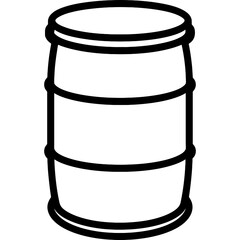 Poster - Minimalist barrel with removable lid illustration