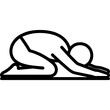 © mr_marcom - Minimalist child's pose yoga icon