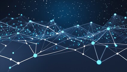 Abstract Digital Network Mesh Futuristic Data and Connectivity Illustration