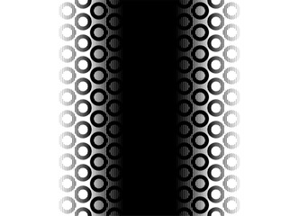 Aufkleber - Vector symmetrical vertical transition from black to white with abstract striped rings of thin lines. Modern vector background. Vector pattern.