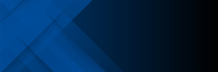 Poster - Modern abstract gradient dark blue banner background