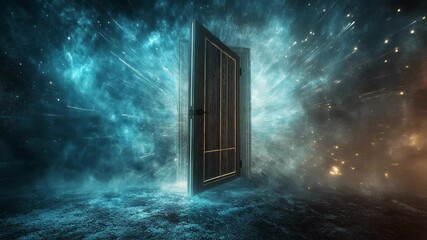 Wall Mural - a breathtaking cosmic doorway radiating with a vibrant and mesmerizing explosion of transcendent ene
