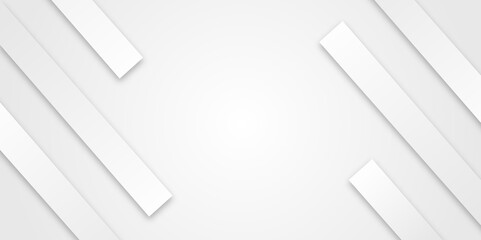 Aufkleber - Abstract texture geometric White and gray color technology modern futuristic background.