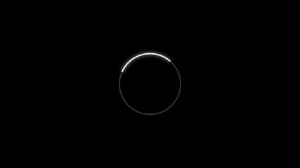 Fototapete - Animated progress circle on black background illustrating loading or processing status. Circle progress bar with retry icon showing loading and refresh status.