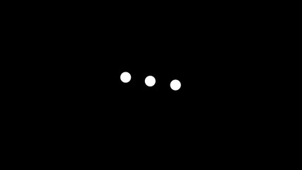 Fototapete - Looping dot icon animation shows continuous loading. Moving dots represent progress, wait time, and digital process in clean, minimal interface style. Waiting process loading dots upload or download.